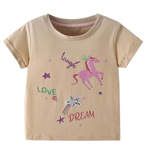 Image of Toddler Girl Short Sleeve Shirt Love Heart Top Girls 4th of July Shirts