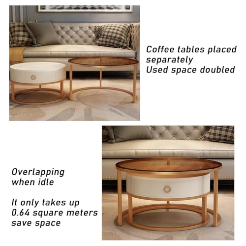 Table d'appoint moderne avec tiroirs rangement pour libérer l'espace du salon