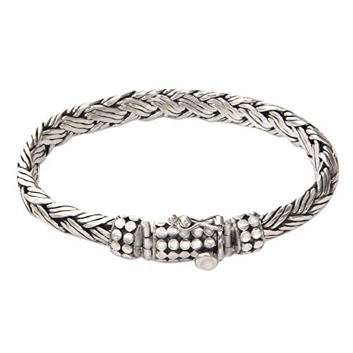 NOVICA Handmade Sterling Silver Wisdom Bracelet #TOP21