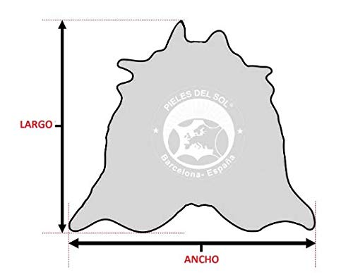 Tappeto in Pelle di Mucca Tricolore Mogano, 240 x