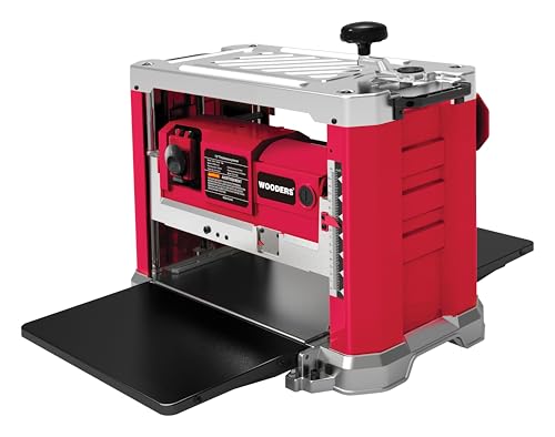 Image of WOODERS 13-Inch Thickness Planer suit for Dewalt Dual Edge Planer Blade, 1800W, 15AMP, 10000RPM, 0-3mm Depth, 330mm Width, Dual-Blade Cutterhead, Copper Motor, Height Indicator