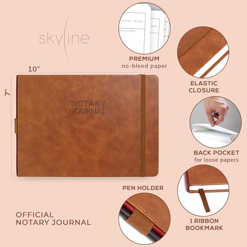 Skyline journal de notes marron format compact 18x25 cm pour ecriture quotidienne
