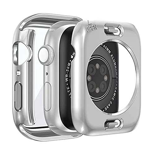 YUGYUG for Apple Watch Series SE2/SE/6/5/4 44mm ケース アップルウォッチSE2/SE/6/5/4 44mm ケース PC素材 IP68 防水ケース 360ど度 アップルウォッチ カバー ガラスフィルム 一体型