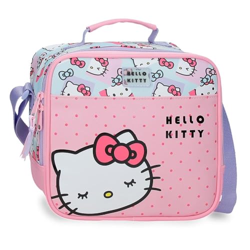 Sanrio Hello Kitty Bows Neceser Adaptable con Bandolera Rosa 23x23x11 cm PVC