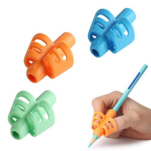 Pencil Grips, Pencils Grips for Kids Handwriting, Children Pencil Holder Writing Aid Grip Trainer, Ergonomic Training Pen Grip Posture Correction Tool, Pen Grip, Grip Pencils for Kids (3PCS)
