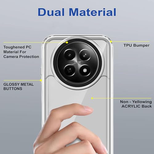 Image of Zapcase Back Case Cover for Realme Narzo N65 5G | Compatible for Realme Narzo N65 5G Back Cover | Case Cover with Camera Protection | (TPU + PC | Transparent)
