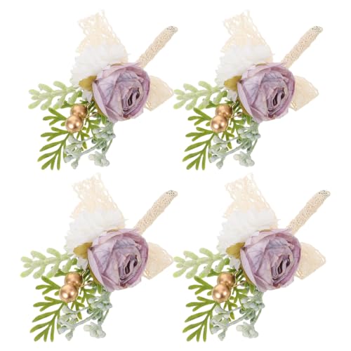 Boutonnières violettes en broches légères et robustes pour costumes de cérémonie