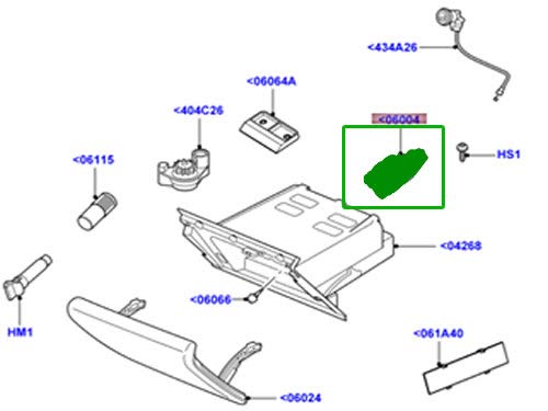 GENUINE LAND ROVER GLOVE BOX LATCH RANGE ROVER 03-06 FNB000011 NEW