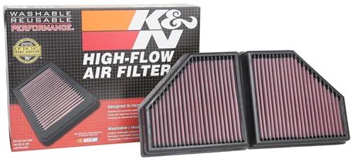 K&N High-Flow Original Lifetime Engine Air Filter: Increase Power: Premium, Washable: Compatible with 2016-2019 BMW: 750i, Alpine B7, X7, 33-5086