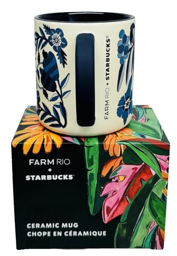 Image of Starbucks x FARM Rio 2025 Limited Edition Lenco Azulejo Mug, 14 Oz