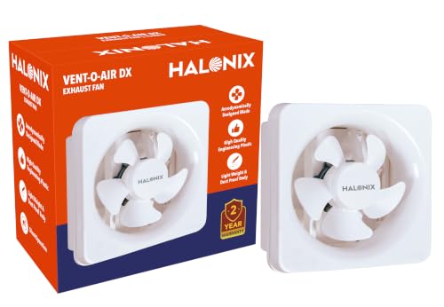 Halonix 250mm Exhaust Fan 10 Inch Vent-O-Air DX, White, High Air ...