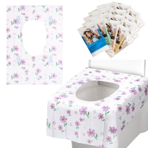 ECVV 20 Pack Disposable Toilet Seat Covers - Extra Large & Waterproof - Perfect for Kids Adults & Potty Training - Individually Wrapped for Travel & Public Restrooms(16.5x23.6)