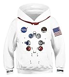 huason natale creativa felpa con cappuccio bambine e ragazze 3d pullover cartoon christmas pupazzo di neve felpe colorata confortevole hoodie (l)