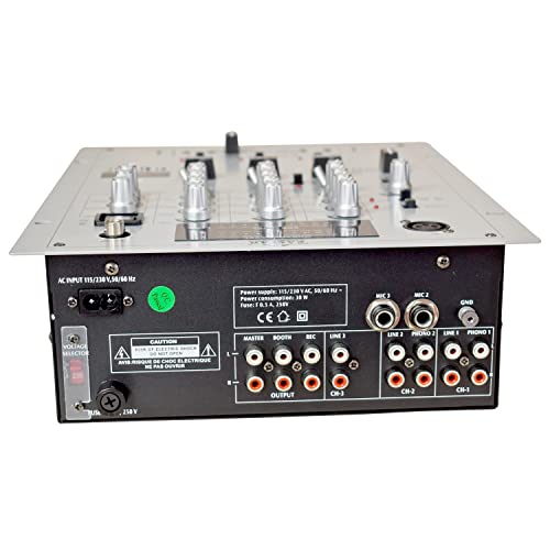 Image of kh Professional 3 Channel DJ Mixer USB Audio Mixer, Bluetooth, Headphone, DJ Mixer, 3 Stereo clannel Pro DJ Mixer.