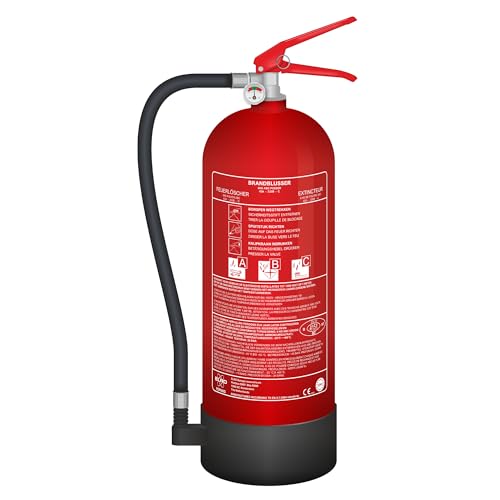ELRO FEP6KG Extincteur à Poudre 6 kg – Classes ABC – Grande capacité – pour véhicules, Maison et Atelier – Certifié en 3
