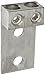 Morris Products 90842 Mechanical Lug, Two Conductors, Two Hole Mount, Aluminum, 350 AWG, 350mcm - 6SOL. Wire Range