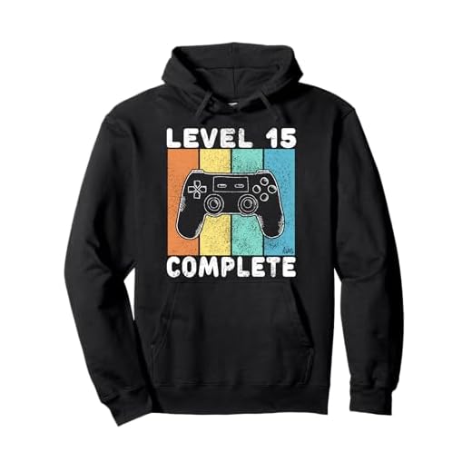 Camiseta Gamer 15 Cumpleaños Regalo Para Niños 15 Años Sudadera con Capucha