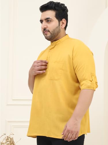 Image of SOJANYA Plus(Since 1958), Men's Cotton Short Kurta