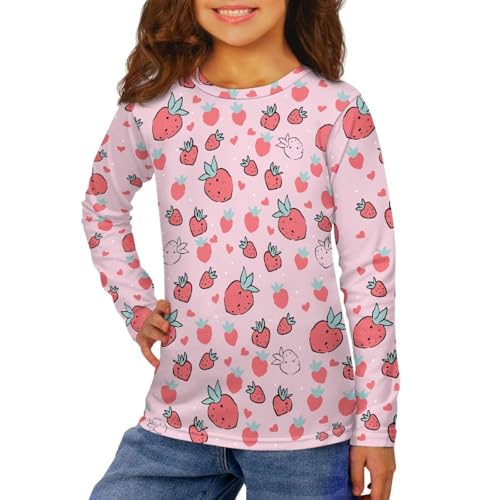 Shirts for Girls Long Sleeve Tees Top Soft Crewneck Pullover Tshirt Fall Sweatshirt2