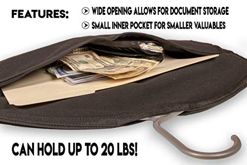 Stash-it Hanger Diversion Safe by, Hidden Pocket Safe, Fits Under Hanging Clothes with Pocket to Hide Valuables for Home or Travel with Bonus Smell Proof Bag by Stash-it - Image 2