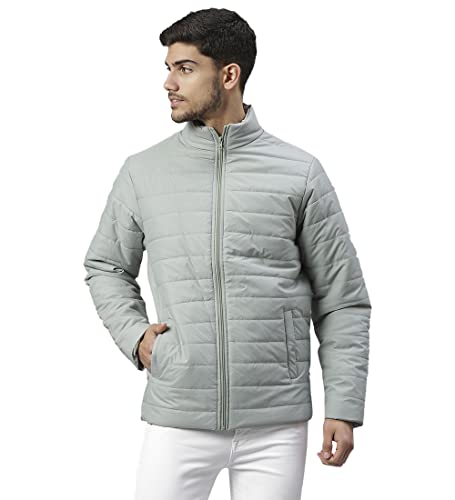 Image of Dennis Lingo Men's Solid Long-Sleeve Regular Fit Puffer Jacket - Waterproof, Lightweight, Casual Winterwear for Men