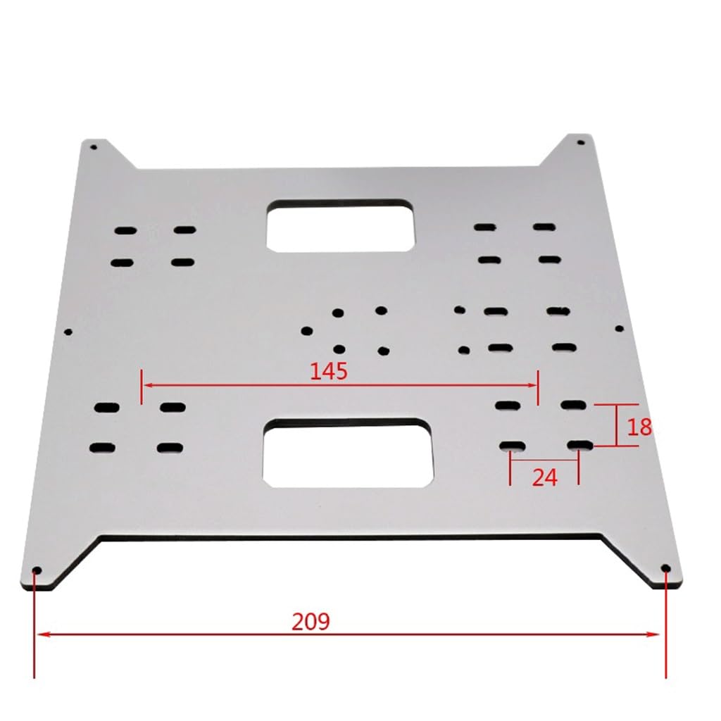 Piastra riscaldante for carrello Y, 220x200x4mm | For stampante Ender 3, compatibile con asta a vite T8(Only Aluminum Plate)