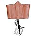 Women's Genuine Leather Underbust Corset – Waist Cincher Belt for Gothic Fashion, Steampunk, Cosplay, Festival & Streetwear (US, Alpha, One Size, Regular, Regular, L, Brown)