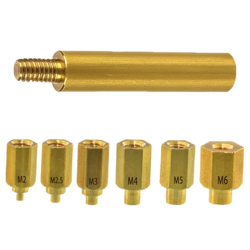 Heat Set Insert Tips for M2 M2.5 M3 M4 M5 M6 Threaded Inserts, Soldering Tips Works with Hakko FX-888D/Weller SP40NUS/ T18/900M,Press Tool for Plastic 3D Printer Components