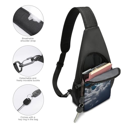 Mochila cruzada tipo sling para viaje y senderismo miniatura 4