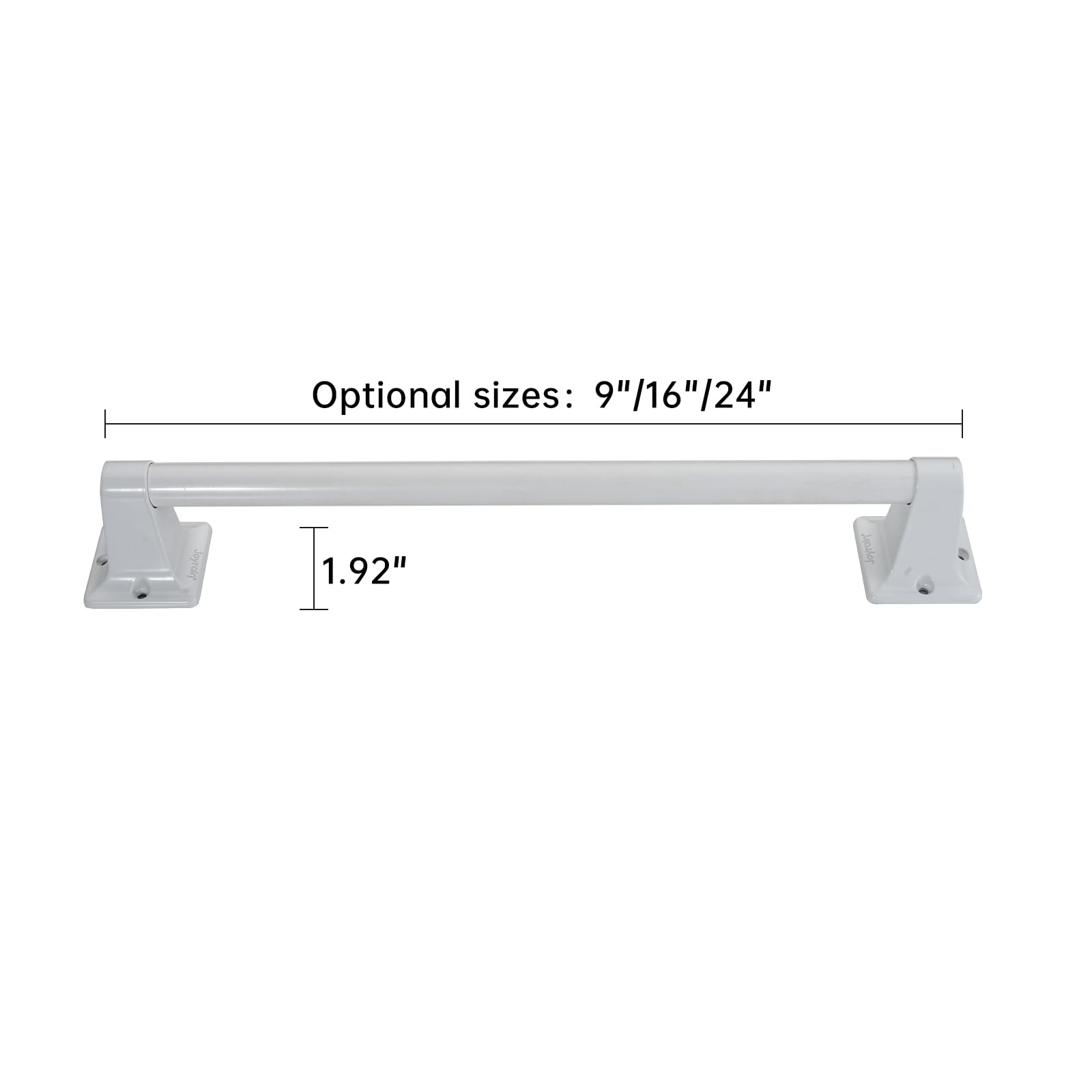 Joyrain Barra de agarre de baño de acero inoxidable para ancianos, barra de seguridad y toallero de doble función, mango antideslizante de 9/16/24 pulgadas para ducha/inodoro/bañera (blanco, 24