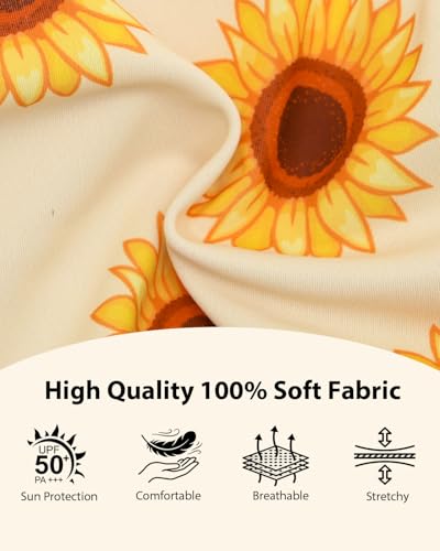 Image of CuteBone Sunflower Pet Dress for Small Dogs, Cats - Yellow Tulle Ruffle Sleeves - Satin Bow - Summer Garden, Photo Dress