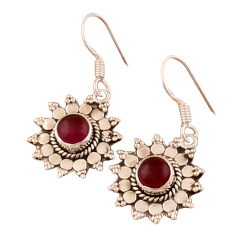 Boucles en jade rose naturel et argent, le cadeau minimaliste idéal pour elle