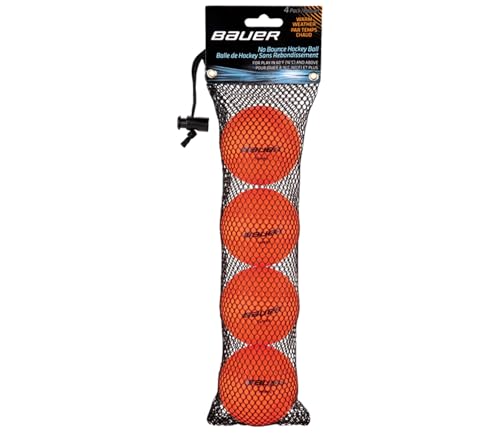 Bauer Warm Orange Hockey Ball (Pack of 4)