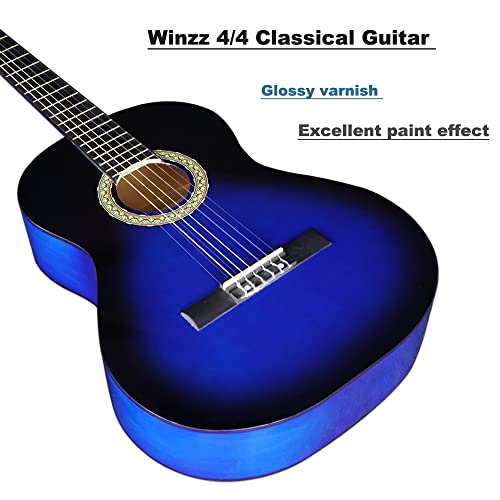 Winzz Guitare classique 4/4 Set Débutant – 39 Pouces Guitare Classique Kit Avec Cordes en Nylon pour Adultes, Enfants à… - Les Beatles, Paul McCartney, John Lennon, RIngo Starr, George Harrison Winzz Guitare classique 4/4 Set Débutant - 39 Pouces Guitare Classique Kit Avec Cordes en Nylon pour Adultes, Enfants à… – Image 5