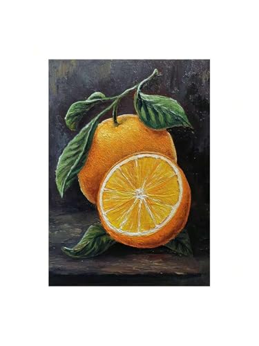 Peinture sur toile d'agrumes pour décoration murale de cuisine moderne et chaleureuse