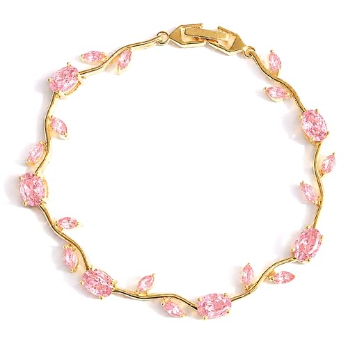 Image of Pixies Anti Tarnish Tulip Bracelet for Women Stylish | Hypoallergenic and Waterproof | Coquette and aesthetic accessories for girls | Ideal for gifting on special occasions | Comes in a gift box