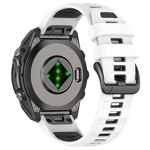 Image of XMUXI 26mm Watch Band Compatible with Garmin Fenix 7X / Fenix 6X / Fenix 5X / Fenix 8 51mm / Tactix Delta,Soft Silicone Replacement Quickfit Bands for Fenix 3 /3 HR,Descent MK1 /Enduro