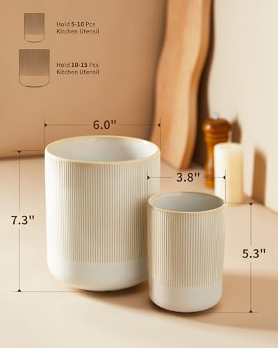 Utensil-Holder-7353-Ceramic-Kitchen-Utensil-Holder-for-Countertop-Cooking-Utensil-Holder-for-Kitchen-Counter-Kitchen-Utensil-Organizer-Utensil-Crocks-Modern-Farmhouse-Decor-Beige