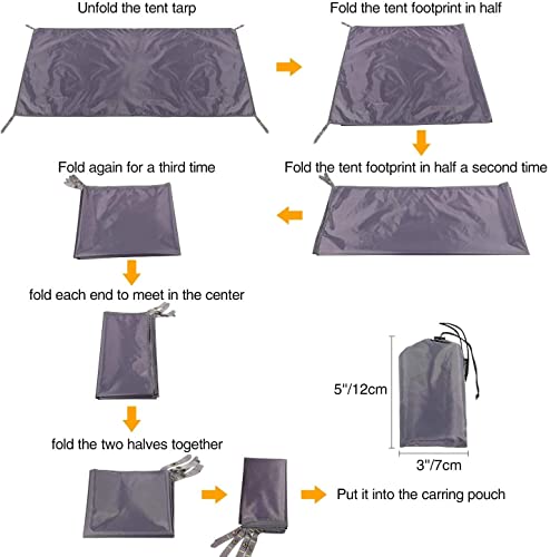 Redcamp Waterproof Camping Tent Tarp - 55"X83", 4 In 1 Multifunctional Tent Footprint For Camping, Hiking And Survival Gear, Lightweight And Compact #TOP6