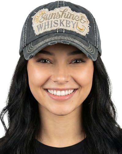 Image of Funky Junque Womens Baseball Cap Distressed Vintage Unconstructed Embroidered Dad Hat