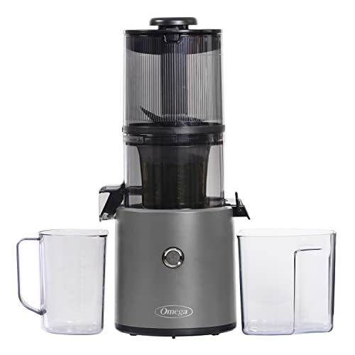 Omega Juicer Jc2022Gy11 Slow Masticating Cold Press Vegetable And Fruit Juice Extractor Effortless Series For Batch Juicing With Extra Large Hopper For No-Prep, 68-Ounce Capacity, 150-Watts, Gray #TOP6