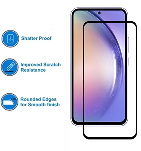 Image of Gorilion | For [ Vivo Y300 Plus 5G ] | Tempered Glass Screen Protector Guard | Full Glue Curved Tempered Glass |Gorilla - Black