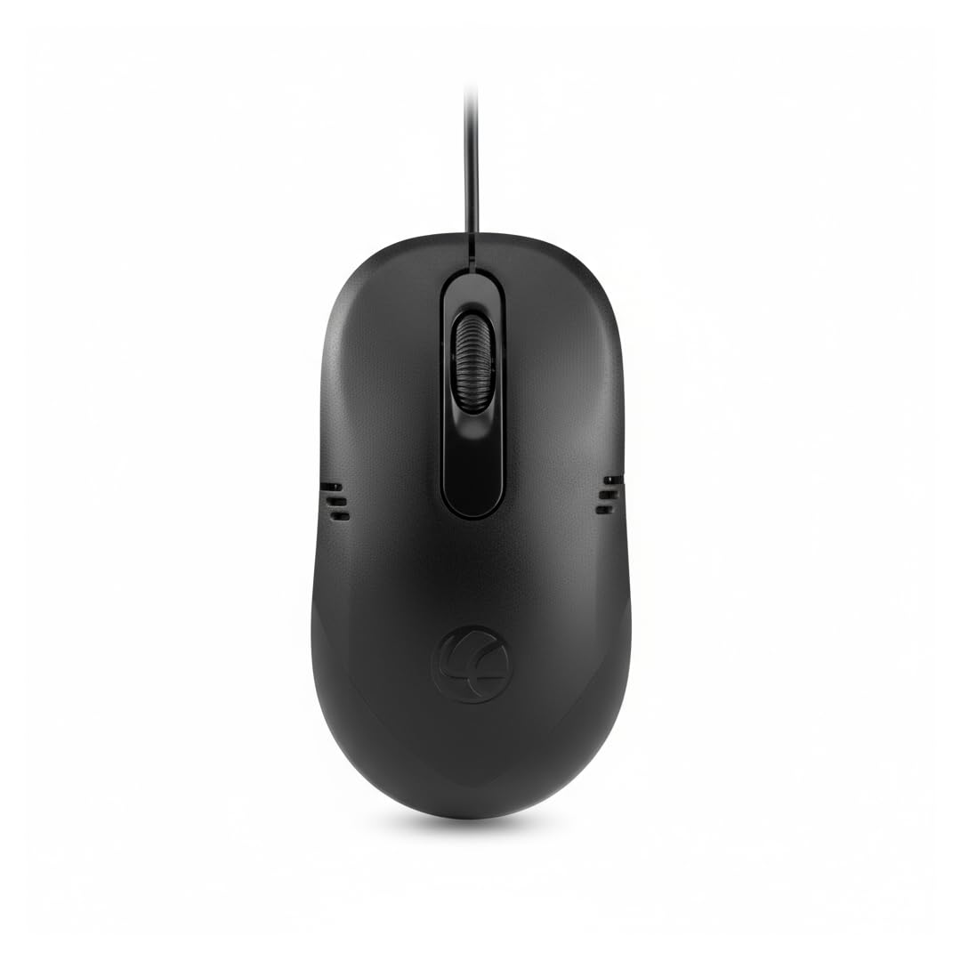 LAPCARE Optical Mouse L-60(Ind) 1000 USB Dpi Optical Sensor, Plug & Play, Compatible with Pc, Laptop(Black)