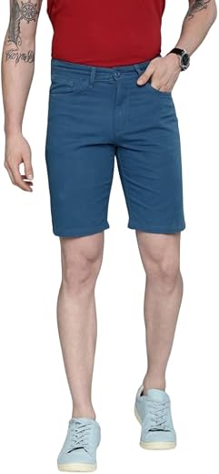 The Indian Garage Co Men Slim Fit Solid Mid-Rise Chino Shorts