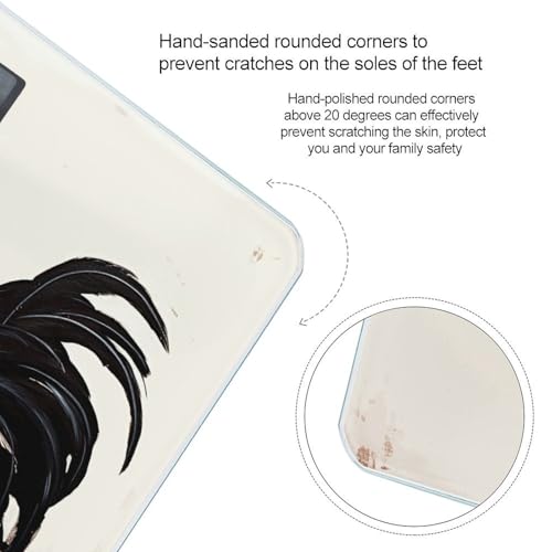 Báscula digital de baño Black Rooster, vidrio templado miniatura 4