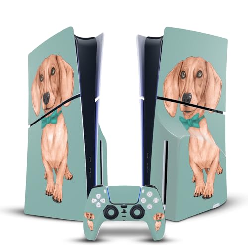 Autocollant Vinyle PS5 Slim Disc Barruf Teckel Protection Manette DualSense Accessoire Jeu