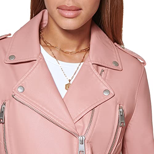 Levi's Women's Cropped Faux Leather Motorcyle Jacket (Standrd and Plus Sizes), Cameo Brown, Large - image 3