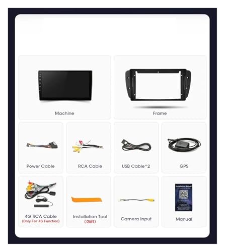Radio de coche Android 15 con pantalla táctil, Carplay y cámara trasera 4