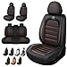 NewYYY Car Seat Covers for Toyota Land Cruiser 2001-2025, Nappa Leather Full Set Seat Cover Waterproof Cushions Full Coverage Seat Protectors (Black Coffee,5 Seats Standard)