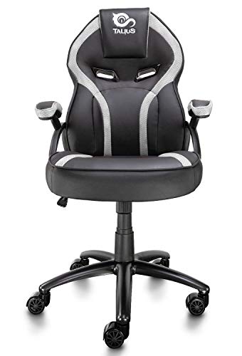 Talius Silla Cobra Gaming, Brazos fijos, Butterfly, Base Metal, Ruedas 60mm Nylon, Gas (Blanco)